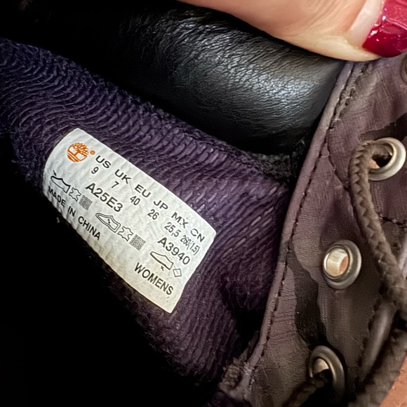 Timberland Purple and Black Camo Boots - Picture 4 of 6